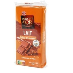 Chocolat au lait Tablette d'or éclats de caramel - 3x100g