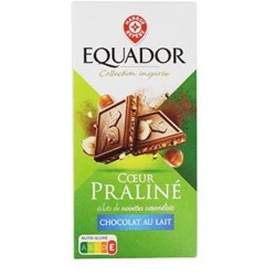 Chocolat au lait Equador Coeur Praliné - 150g