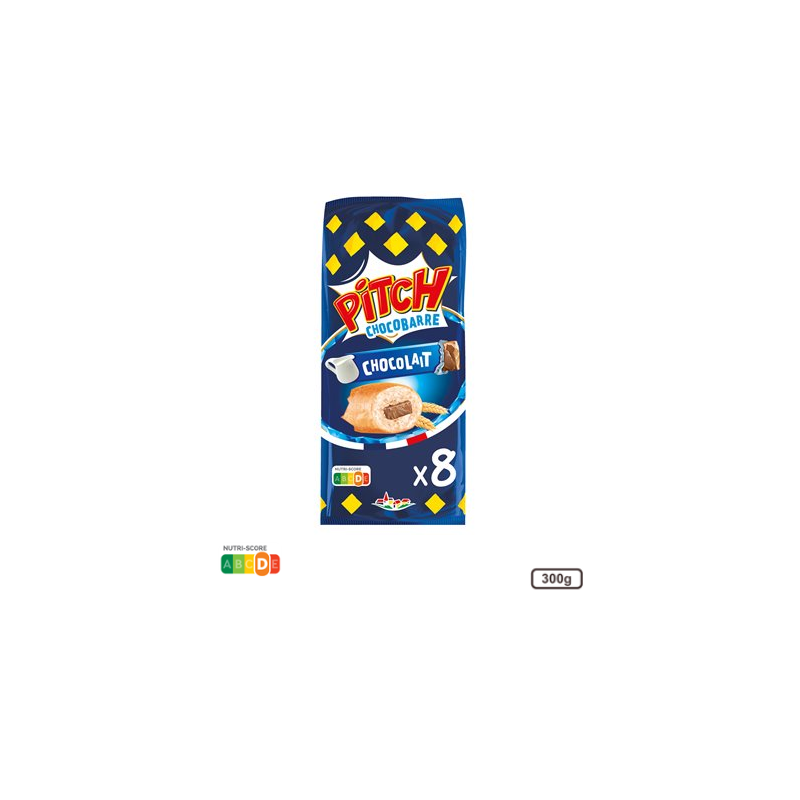 Brioches Pitch Choco barre lait x8 - 300g