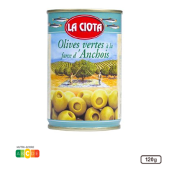Olives farcies anchois La Ciota Boîte - 120g
